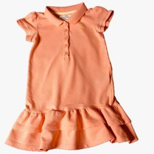 H & M Tunic Dress Soft Orange Double Ruffles at Hem L.O.G.G. Size US 2-4Y